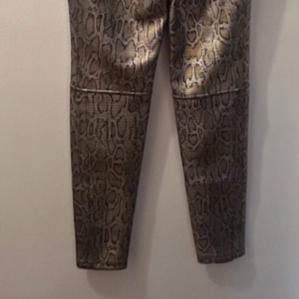 Free People "Rio" Metallic Gold Python Elastic Wa… - image 16